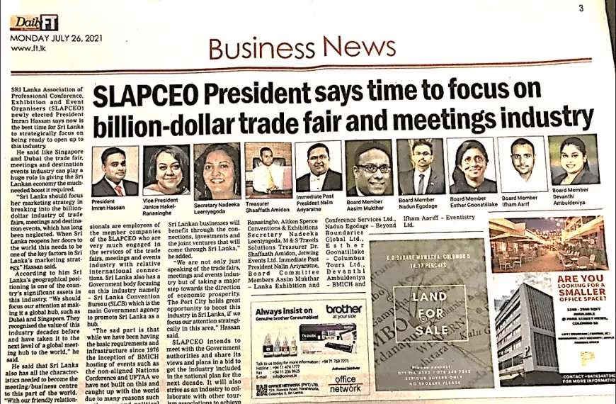 SLAPCEO President says time to focus on billion-dollar trade fair and meetings industry